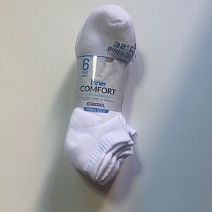 32 Degrees Men's Cooling Mesh Ankle Socks - 6 Pack White